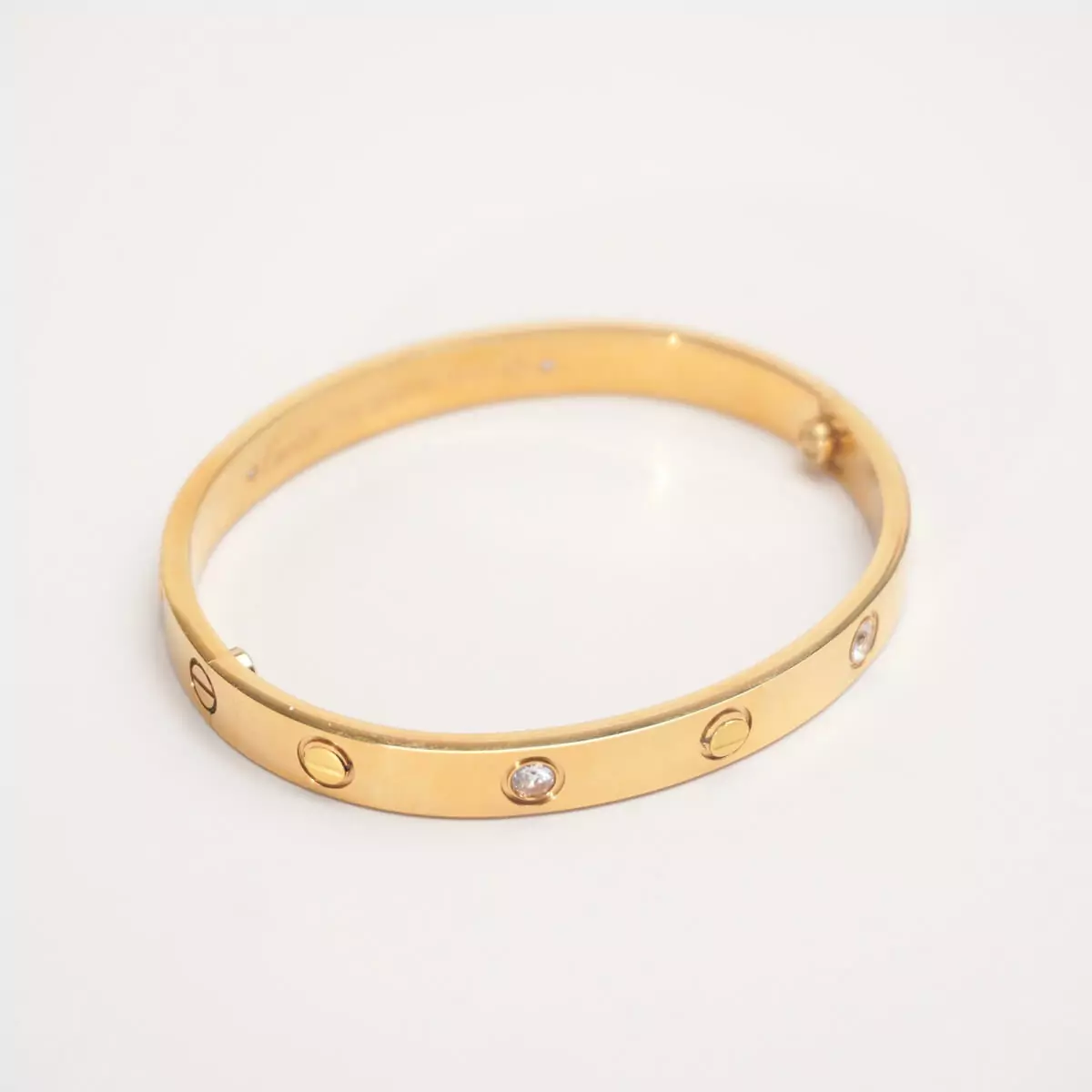 Screw Design Oval Fashion Bangle - Image 3