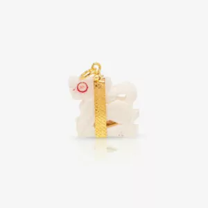 White Lion With Red Eyes Pendant