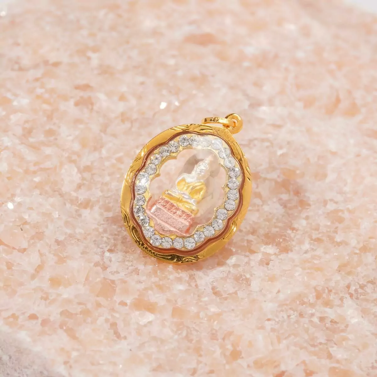 Thursday Birthday Buddha Pendant With Swiss Diamonds - Image 3