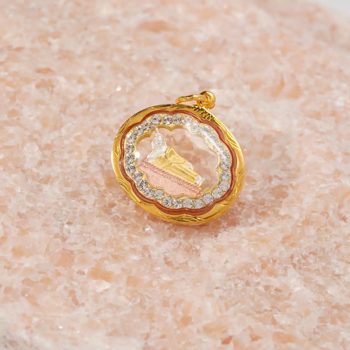 Tuesday Birthday Buddha Pendant With Swiss Diamonds - Image 3