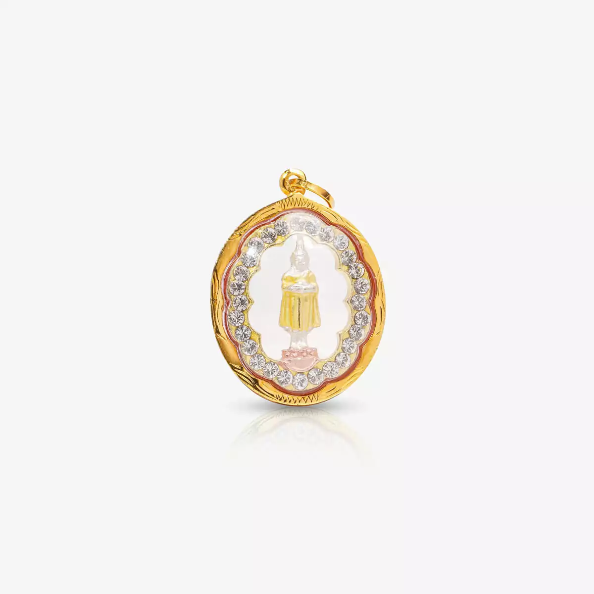 Wednesday Birthday Buddha Pendant With Swiss Diamonds