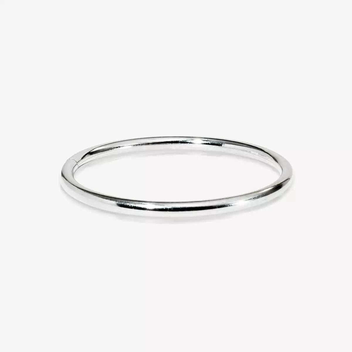 Sterling Silver Bangle 92.5% Silver Smooth, Round, Slip-on Design #2