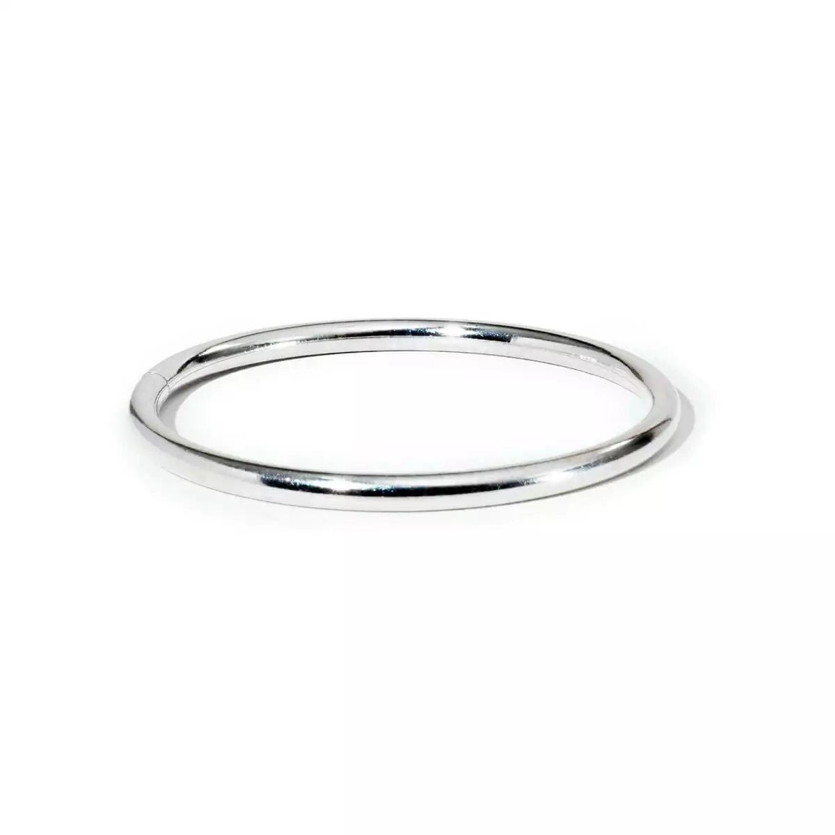 Sterling Silver Bangle 92.5% Silver Smooth, Round, Slip-on Design #1