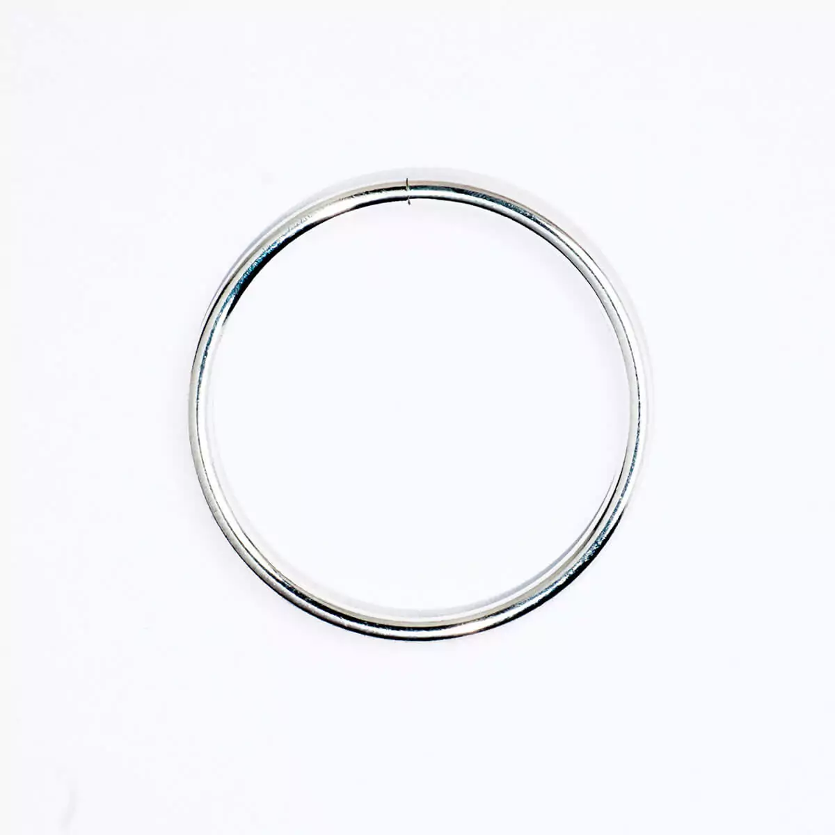 Sterling Silver Bangle 92.5% Silver Smooth, Round, Slip-on Design #1 - Image 2