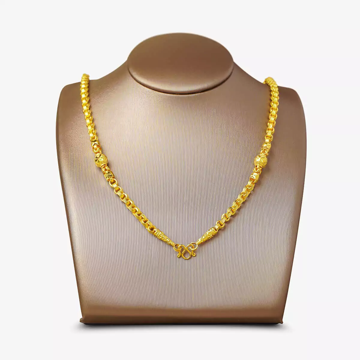 Gold Necklace 1 Baht Taro-Oang-Pharat Pattern