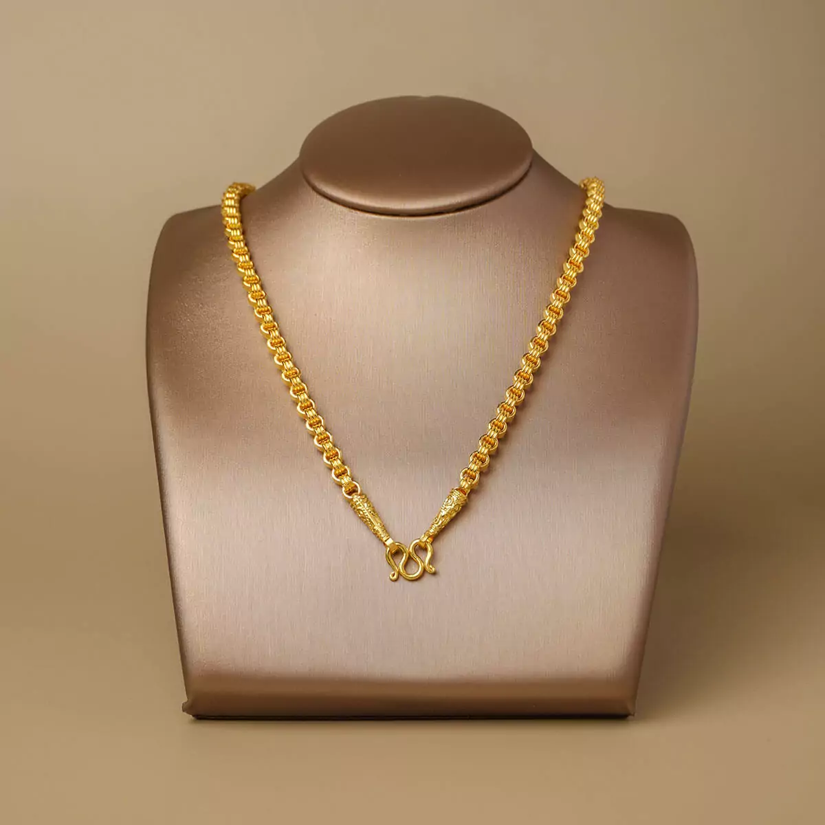 Gold Necklace 1 Baht Classic Three Ring Pattern - Image 2