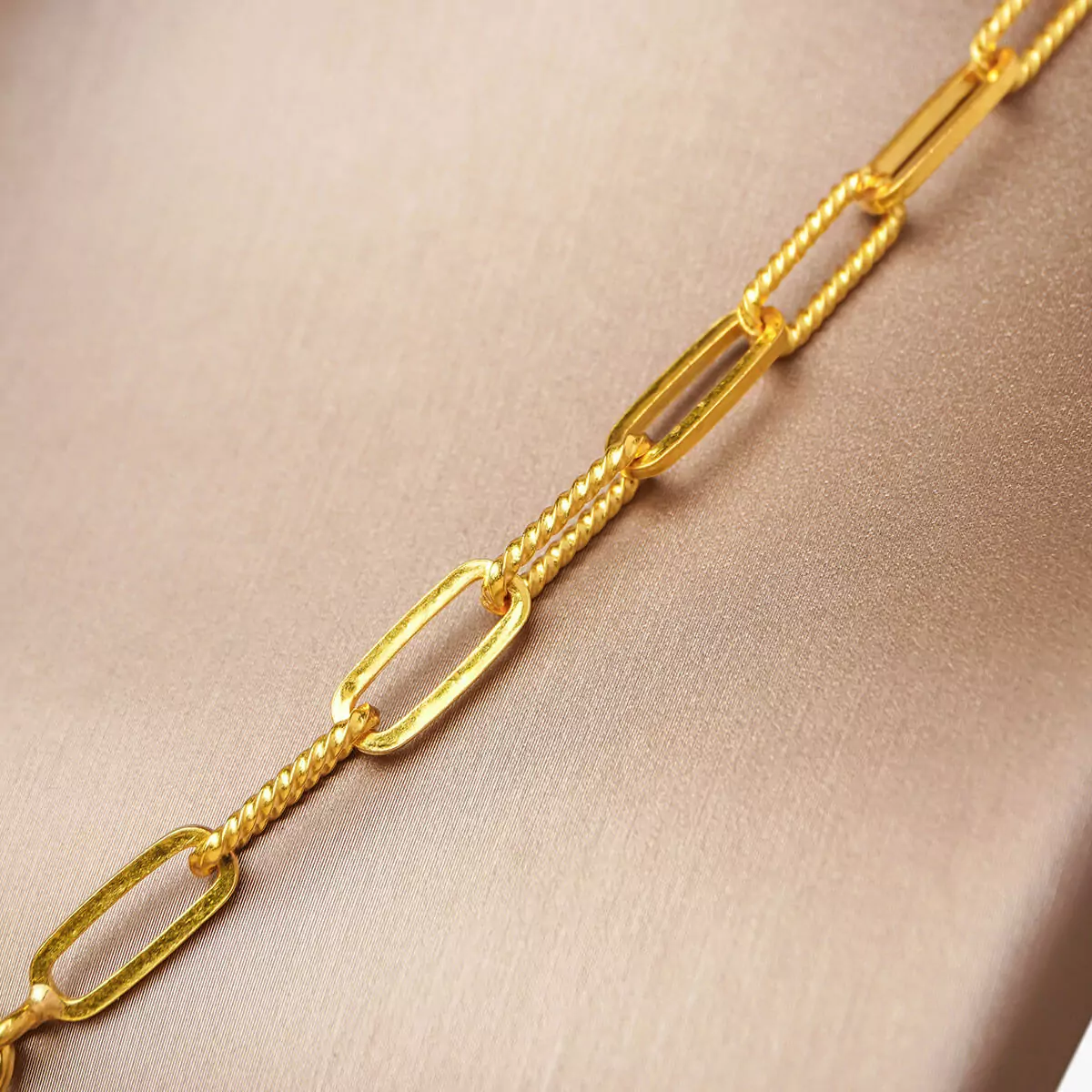 Gold Necklace 1 Baht Classic French Chain Pattern