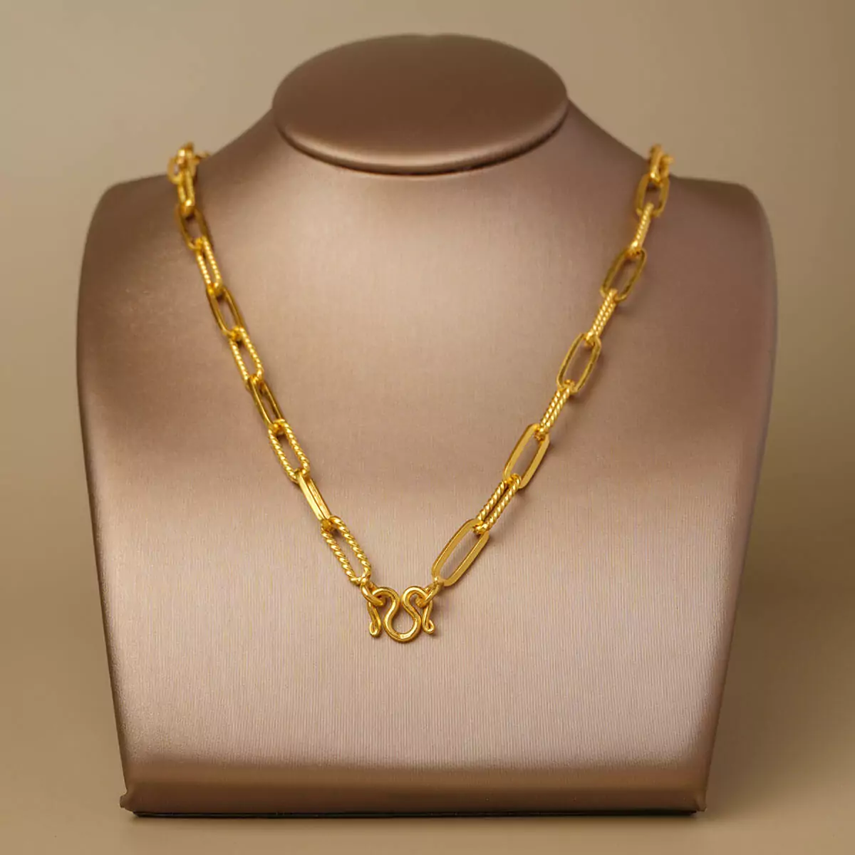 Gold Necklace 1 Baht Classic French Chain Pattern - Image 2