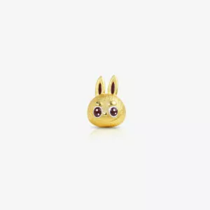 99.99% Gold Labubu Head Charm With Enamel