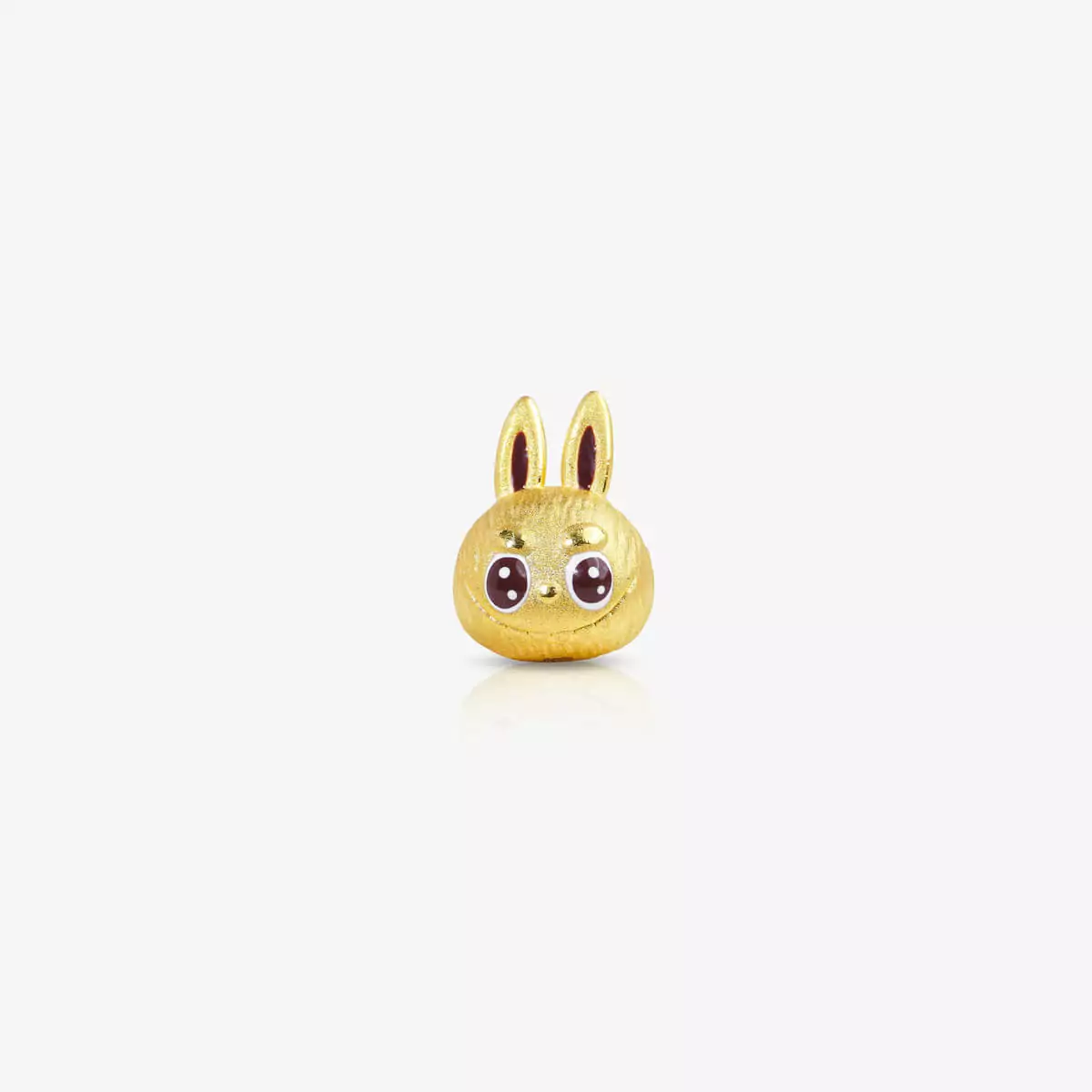 99.99% Gold Labubu Head Charm With Enamel