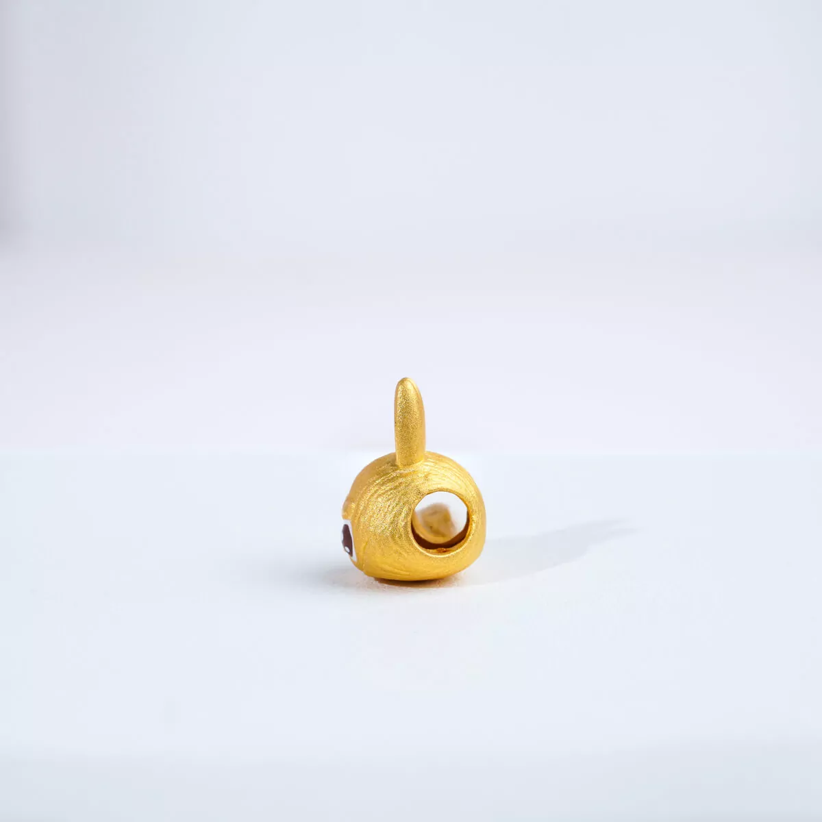 99.99% Gold Labubu Head Charm With Enamel - Image 2