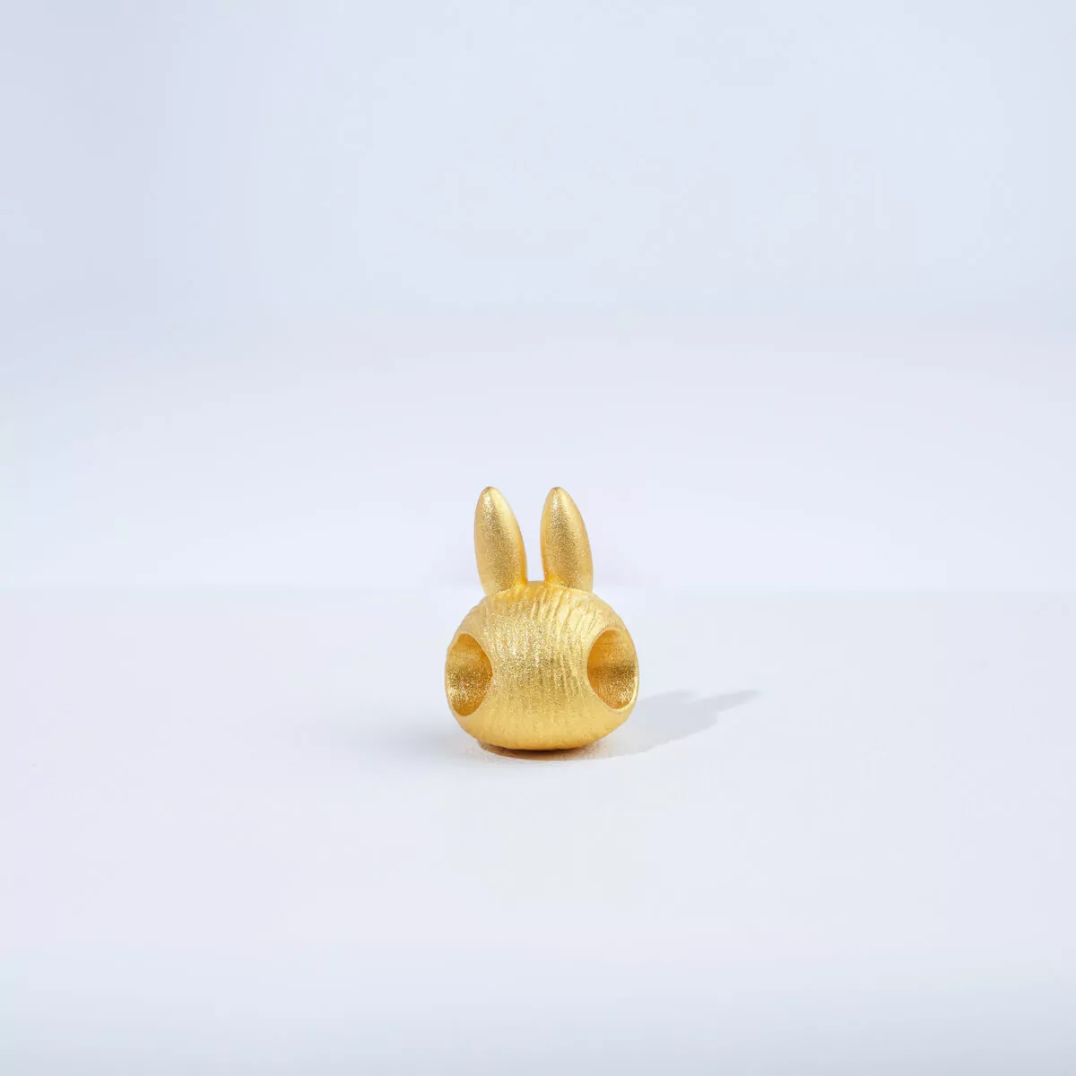 99.99% Gold Labubu Head Charm With Enamel - Image 3