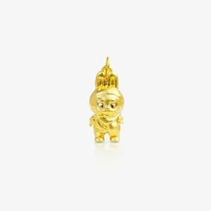 99.99% Gold "Labubu With a Scarf" Charm Pendant