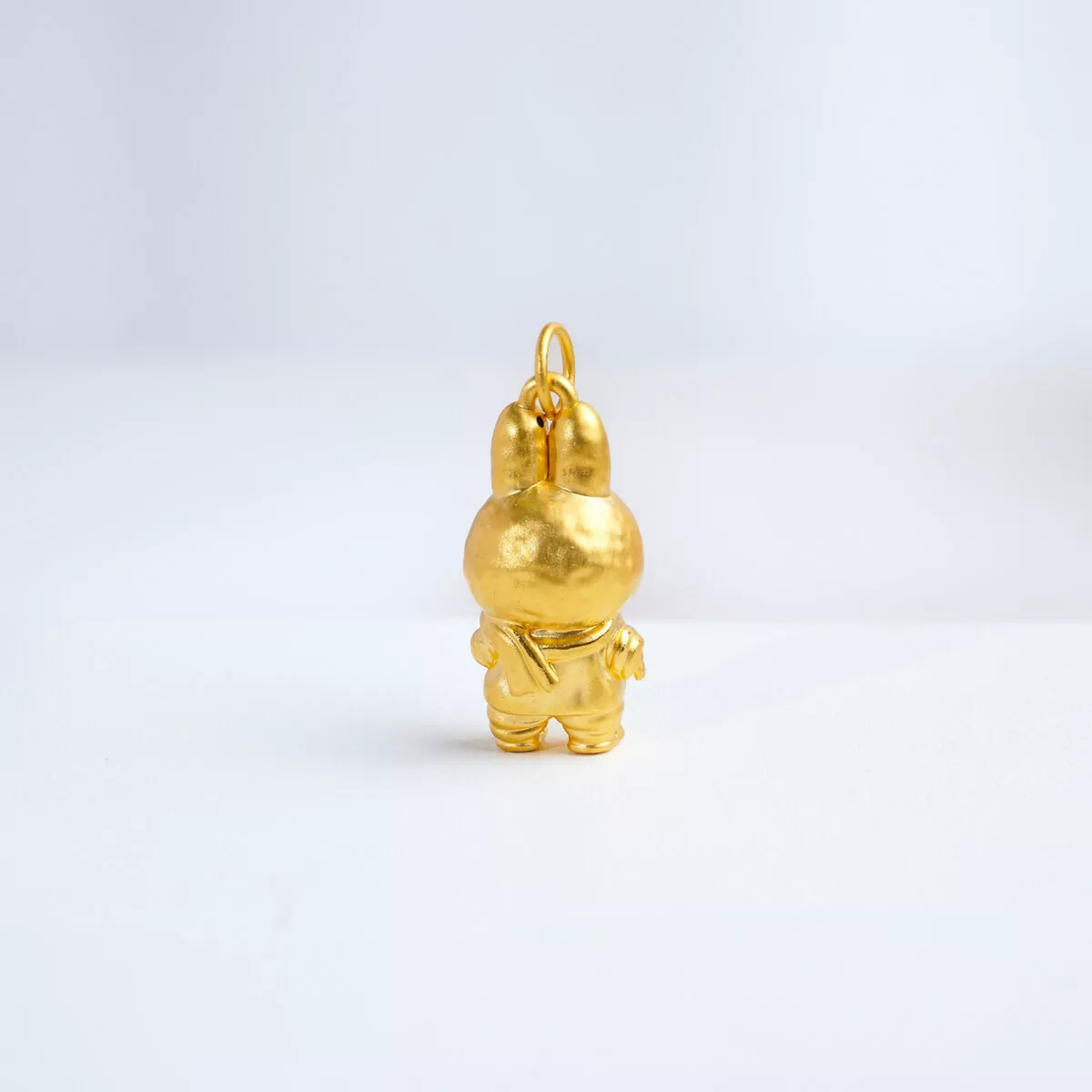 99.99% Gold "Labubu With a Scarf" Charm Pendant - Image 3