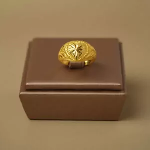Gold Ring 1/2 SaLueng Openwork Heart Pattern